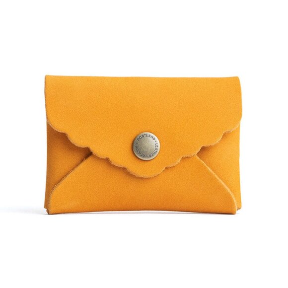 Portland Leather mini daisy wallet Turmeric NWT - Picture 2 of 5